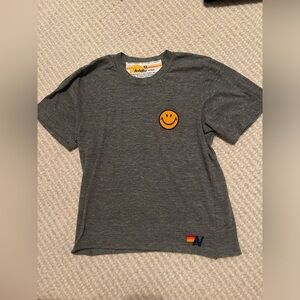Aviator nation short sleeve smiley face top